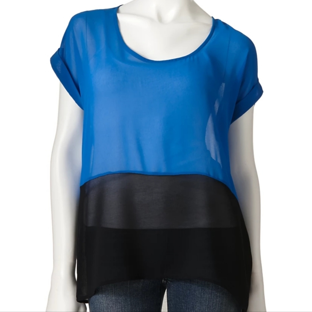 FINAL PRICE: Jennifer Lopez Colorblock Chiffon Top